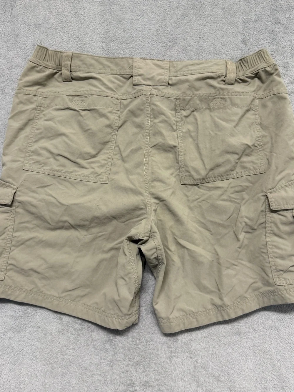 Duluth Trading Shorts Mens 40 Tan Armachillo Cargo Cooling Ripstop Paratrooper